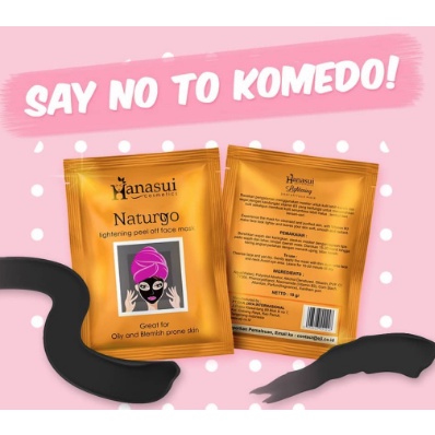 Hanasui Naturgo Peel Off Mask Black BPOM / Hanasui Naturgo / Masker Lumpur Lightening / Anti Aging Mask 100% Original