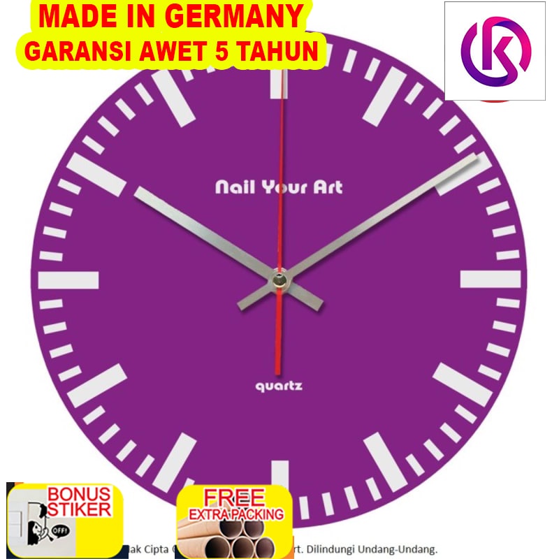 

Terlaris Jam Dinding Unik Artistik - SimplyPurple Wall Clock