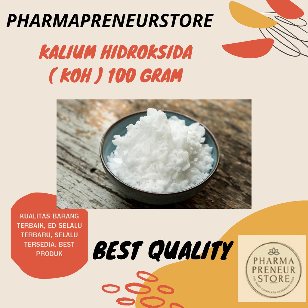 POTASSIUM HYDROXIDE / KALIUM HIDROKSIDA ( KOH ) 100 GRAM BEST QUALITY TEKNIS GRADE