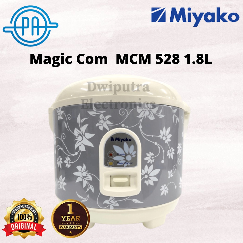 MAGIC COM MAGICCOM RICE COOKER Warmer Plus 1.8 Liter MCM 528 Miyako