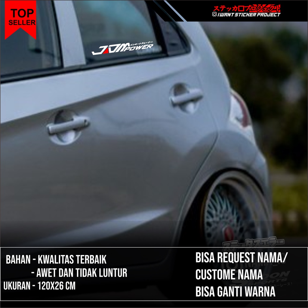 Stiker kaca JDM depan mobil tulisan jepang sticker jdm mobil