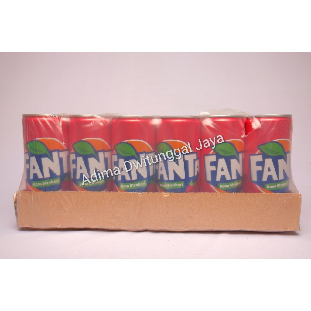 Fanta Strawberry Can / Fanta Stroberi Kaleng 24 x 250 ml - Karton