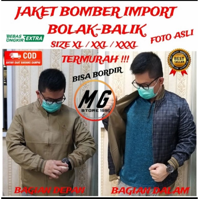 JAKET IMPORT CLASIC PREMIUM BOLAK BALIK FASHION JUMBO PRIA LAKI LAKI