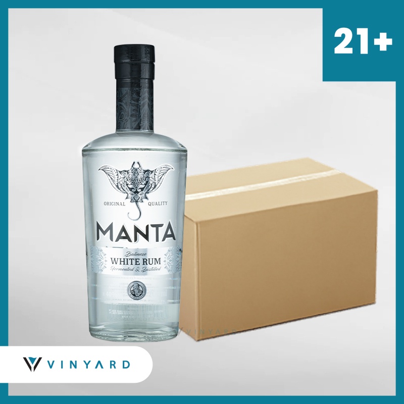 PROMO ( 6 Botol ) Manta White Rum 700 ml