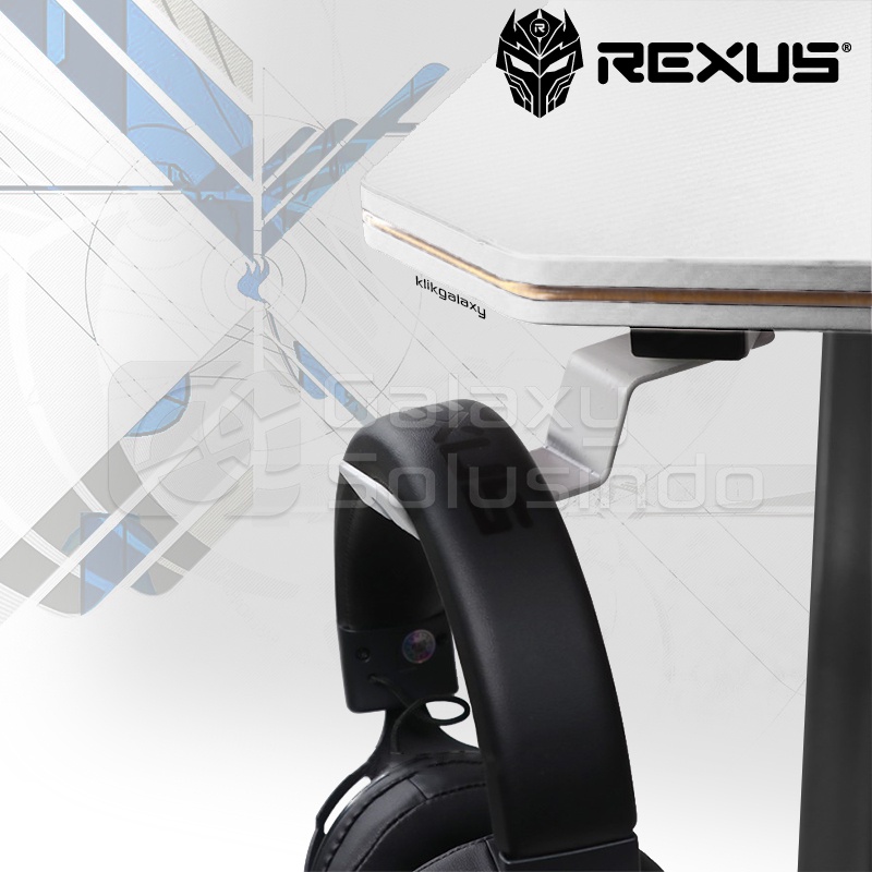 Rexus DIRA RGB Gaming Desk - White Black