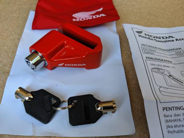 Kunci Gembok cakram motor Disc Brake Lock HONDA  original AHM-1