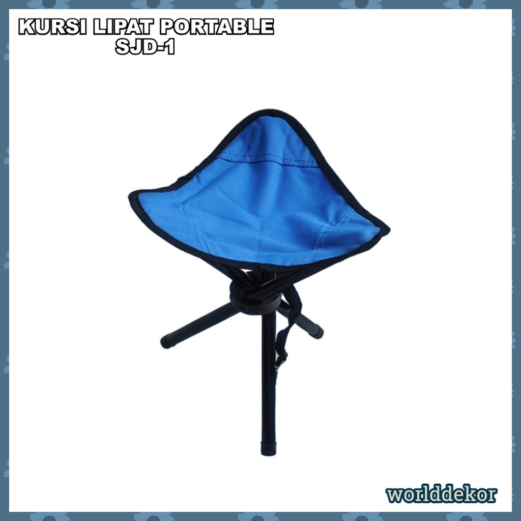 Kursi Lipat Outdoor Folding Legged Stool Chair Portable Kursi Camping Memancing WD