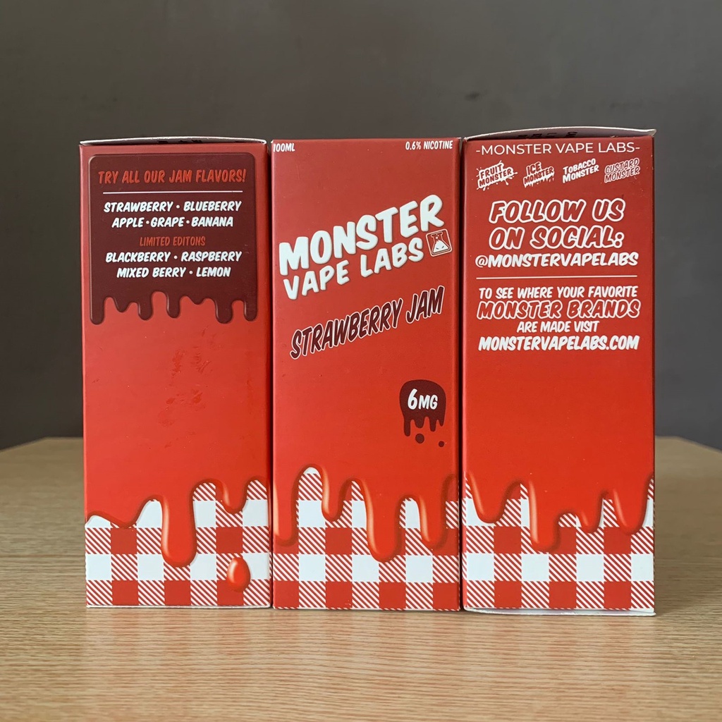 Jual Monster Vape Labs Strawberry Jam 100ml Shopee Indonesia