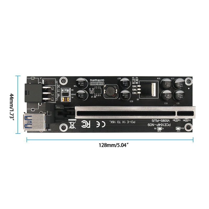 Kabel Ekstensi Kartu Grafis btsg GPU PCI E 1X Ke 16xAdapter 6Pin Untuk Penambang BTC