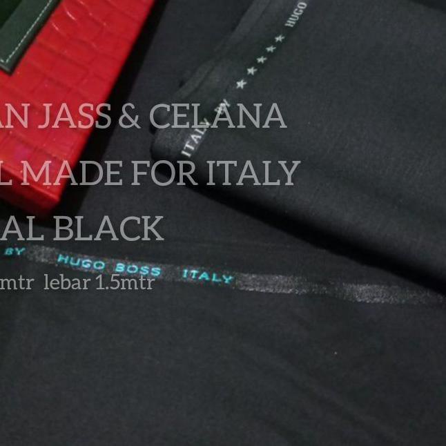 KAIN WOOL MADE FOR ITALY & ENGLAN SPECIAL BLACK BAHAN JASS BAHAN CELANA KAIN SEMI WOOL ✺