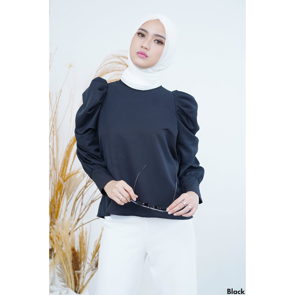 Atasan PUFF BASICLY colour import blouse wanita