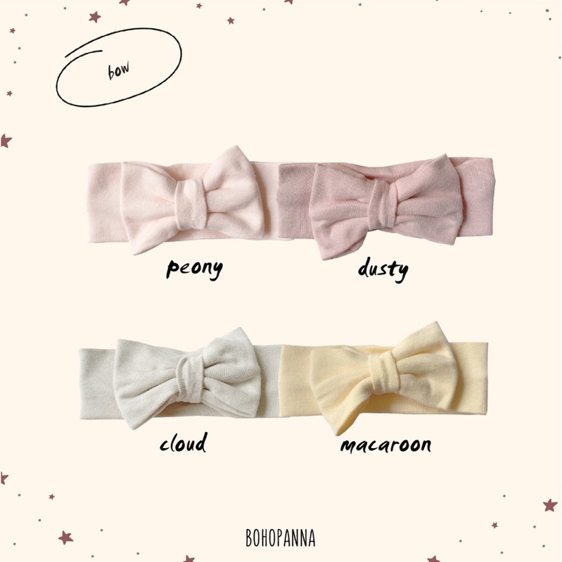 DINOANDBUNNY - BOW - Bohopanna Bohobaby - Pita Bandana Bayi Asesoris Kepala