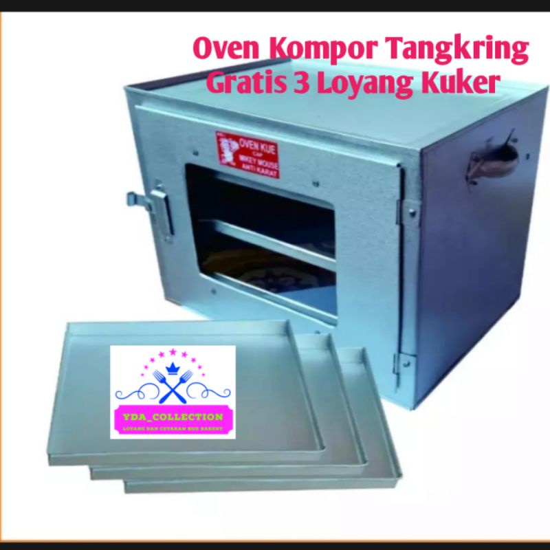 Oven tangkring kompor / Open kue kering / Oven kompor 3 susun - Bahan Galvalum
