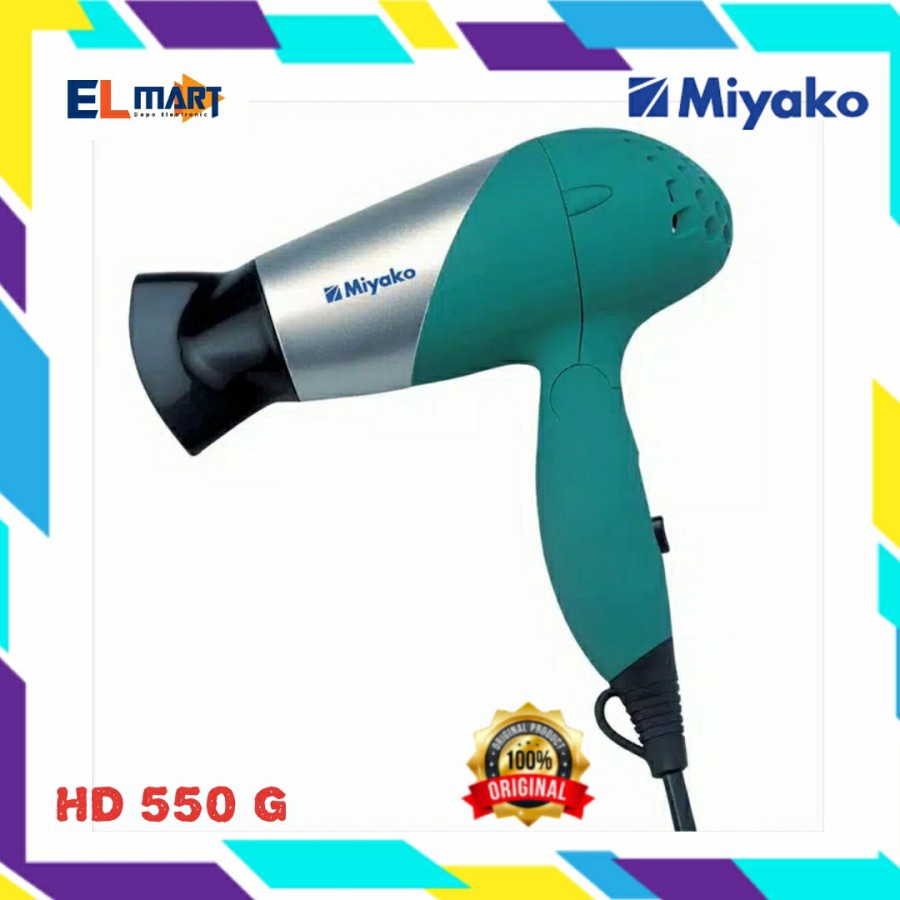 Hair Dryer Miyako HD 550 G - 550G - HD550G Pengering Rambut Travel ORIGINAL