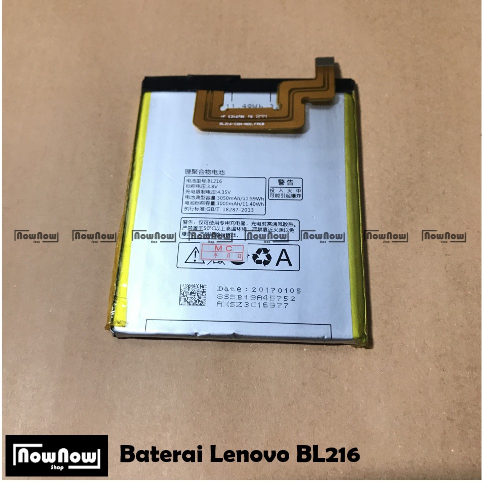 Baterai Lenovo K910 Vibe Z BL216 Original Batre Battery