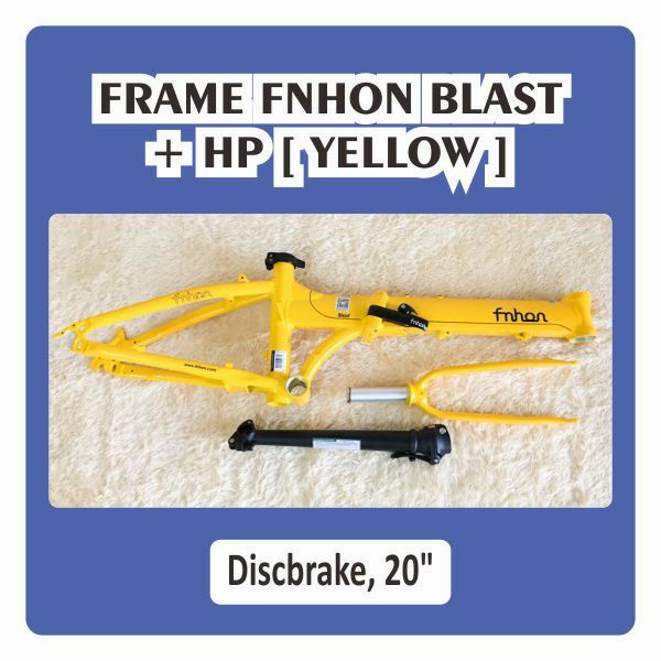 Frame set Fnhon Blast Kuning Yellow Discbrake Db  Disc Brake 20 22 inch Alloy