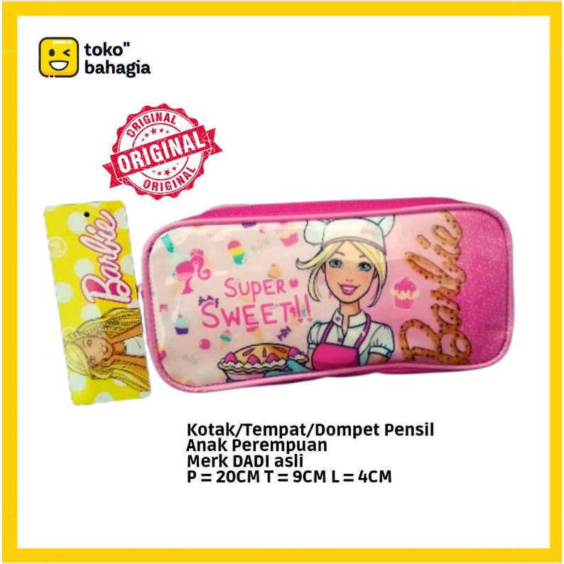 

Kotak pensil anak sekolah perempuan/tempat pensil/alat tulis/ peralatan sekolah/kotak pensil merek Barbie/kotak pensil karakter/kotak pensil merek dadi asli original