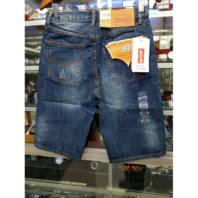Celana Pendek Levis 501/Celana Jeans Pendek Pria - Biru, 34 Best Quality