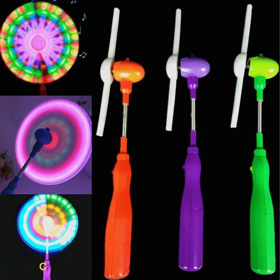 [CEV] MAINAN ANAK KIPAS MUSIC stick fan nyala lampu musik nada kincir baling Tongkat Baling LED Musik Baling Baling Mainan Kincir Angin