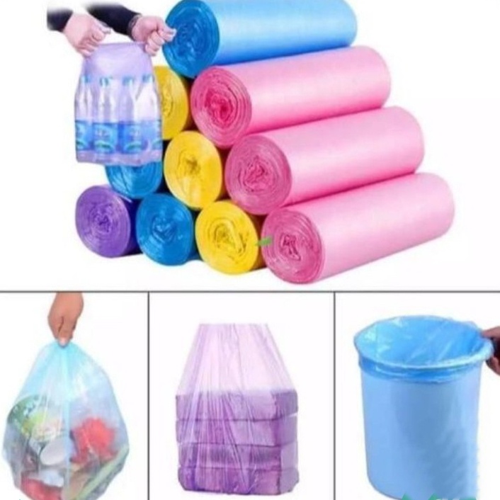 COD MAKASSAR KANTONG PLASTIK SAMPAH 45X50CM ISI 20 LEMBAR / KANTONG PLASTIK GULUNG ROLL / PLASTIC TR