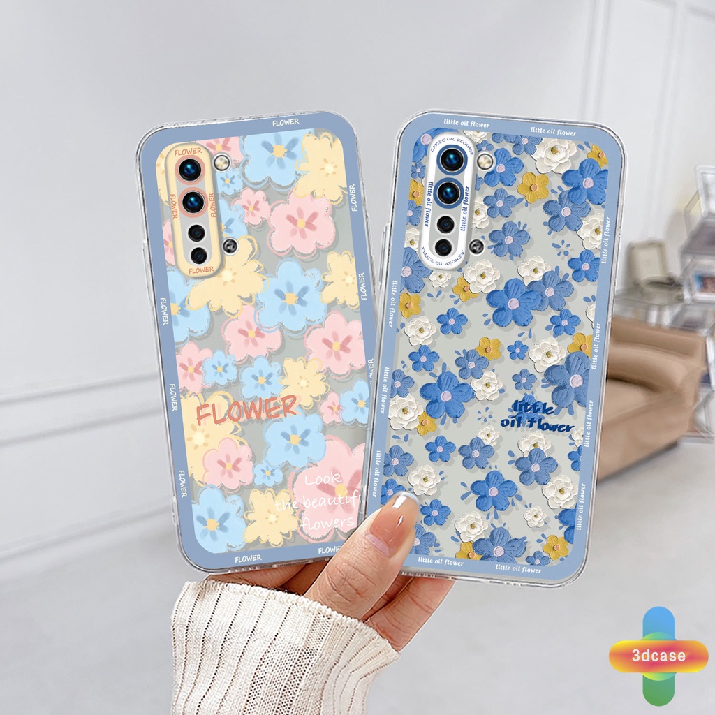 Soft Case Realme C11 2021 C21Y C31 C35 C15 C21 C25 C20 C3 C12 C2 C25S 5S 5 5S 5i C17 7i C1 C25Y C2 C3i 6i C20A realme Narzo 20 10 10A 20A 30A A7 A5S A15 A16 Y12 Y20 Y15S A03 Shockproof little oil flower Camera Lens Protection Phone Case