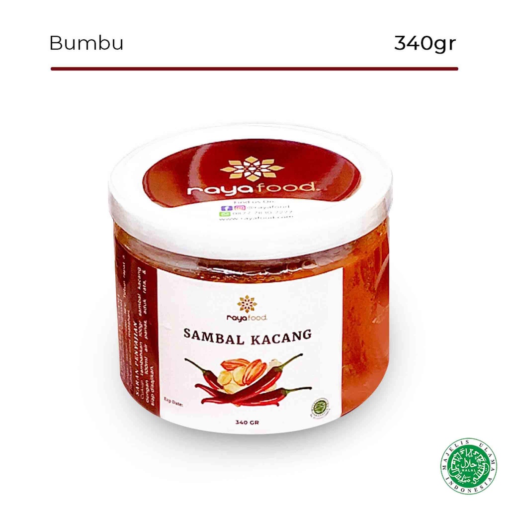 

Sambel/Bumbu/Sambal Kacang Botol 340 gram Rayafood Frozen Food