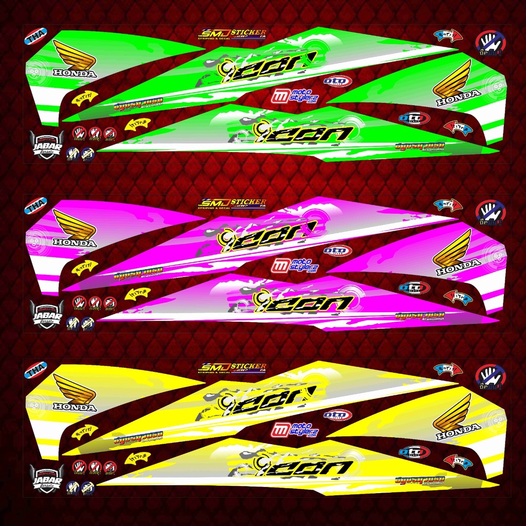 STRIPING VARIASI HONDA BEAT NEW THAILOK STICKER