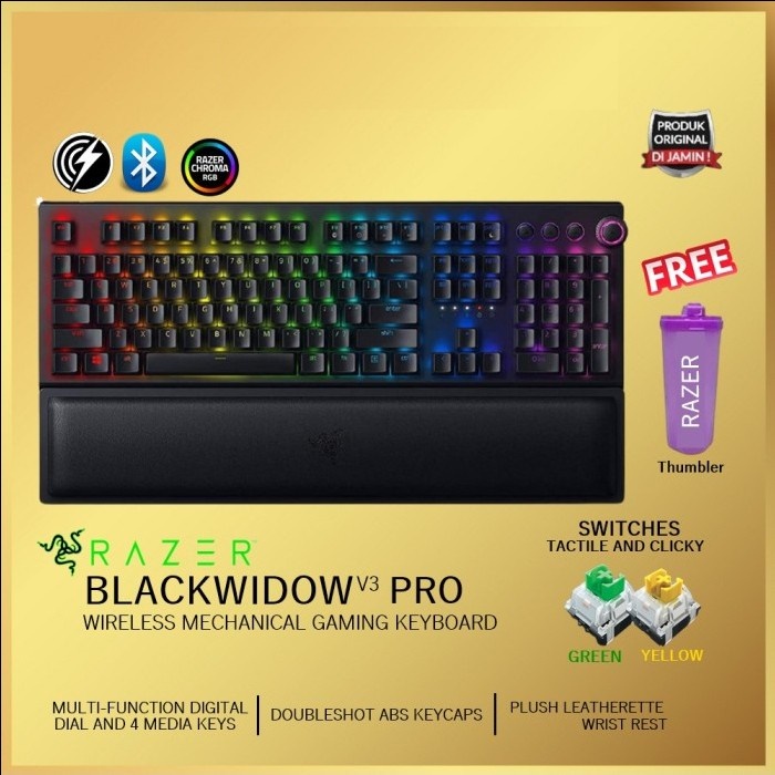 Razer BlackWidow V3 Pro Wireless Mechanical Gaming Keyboard Chroma RGB