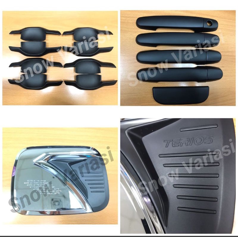 Paket Outer handle tank cover terios lama hitam black doff