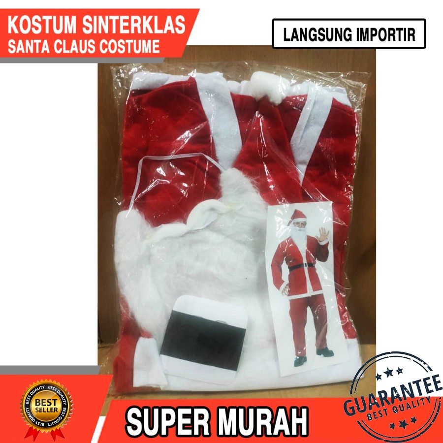 Kostum Sinterklas Santa Clause Costume - Baju Sinterklas BEST QUALITY