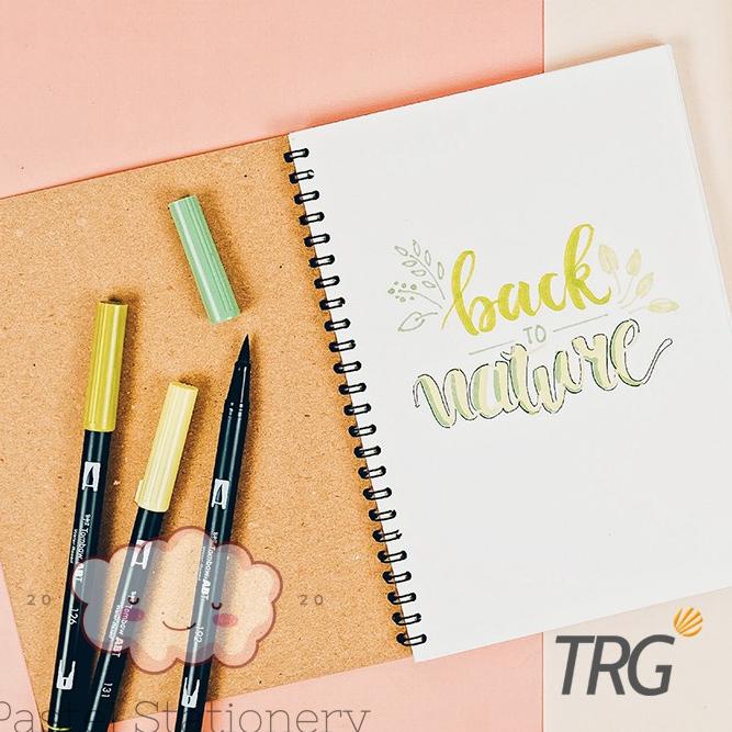 

(PROMO KN847) Buku Tulis Catatan A5 Dotted Grid Plain Ruled TRG - TRG Kraft Cover Spiral Notebook A5 ❁