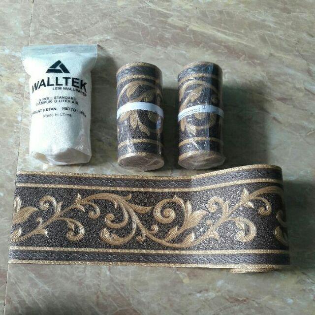 Wallpaper Border Klasik Coklat
