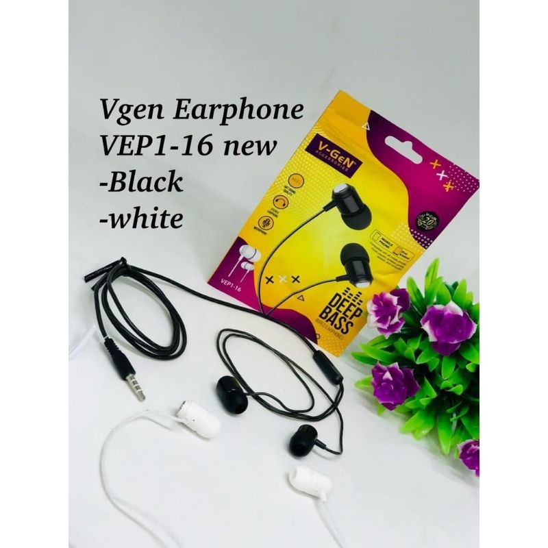 HEADSET VGEN VEP1-16 DEEP BASS HANDSFREE EARPHONE V-GEN VEP1-16 DEEP BASS