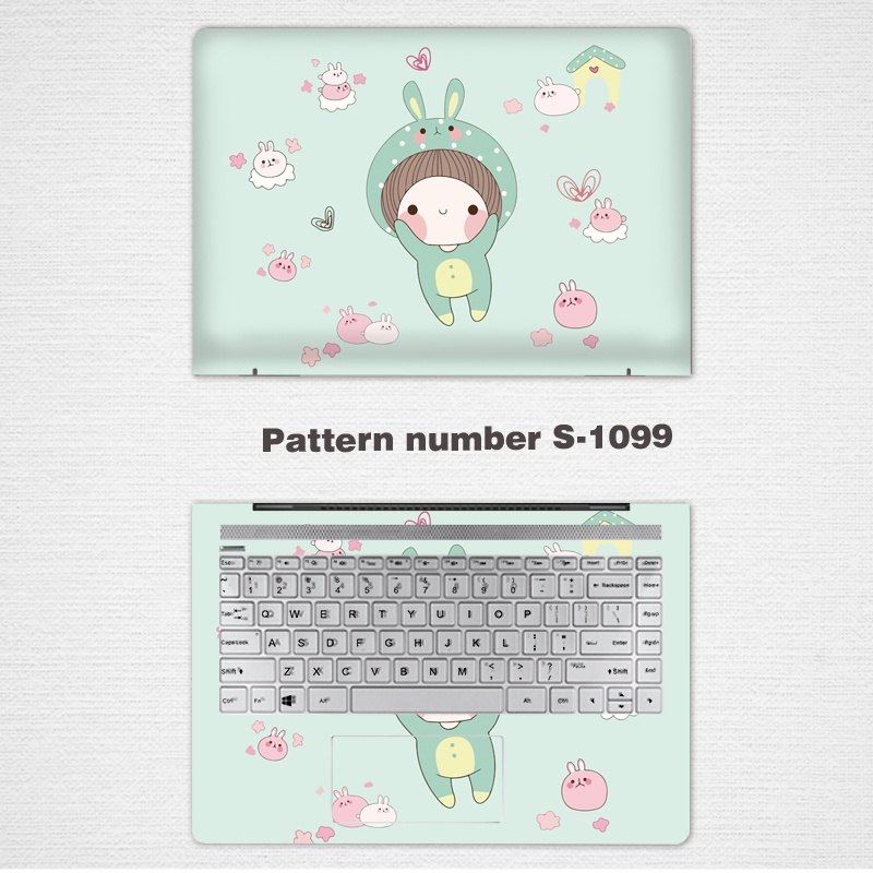 DIY Universal Laptop Stickers Computer Skin Vinyl 2 Sides Notebook Skin for 11/12/13/14 Inch HP pavilion X360 14-BA/14-BF/14-BW/14S-CF/14q-cs0001TX