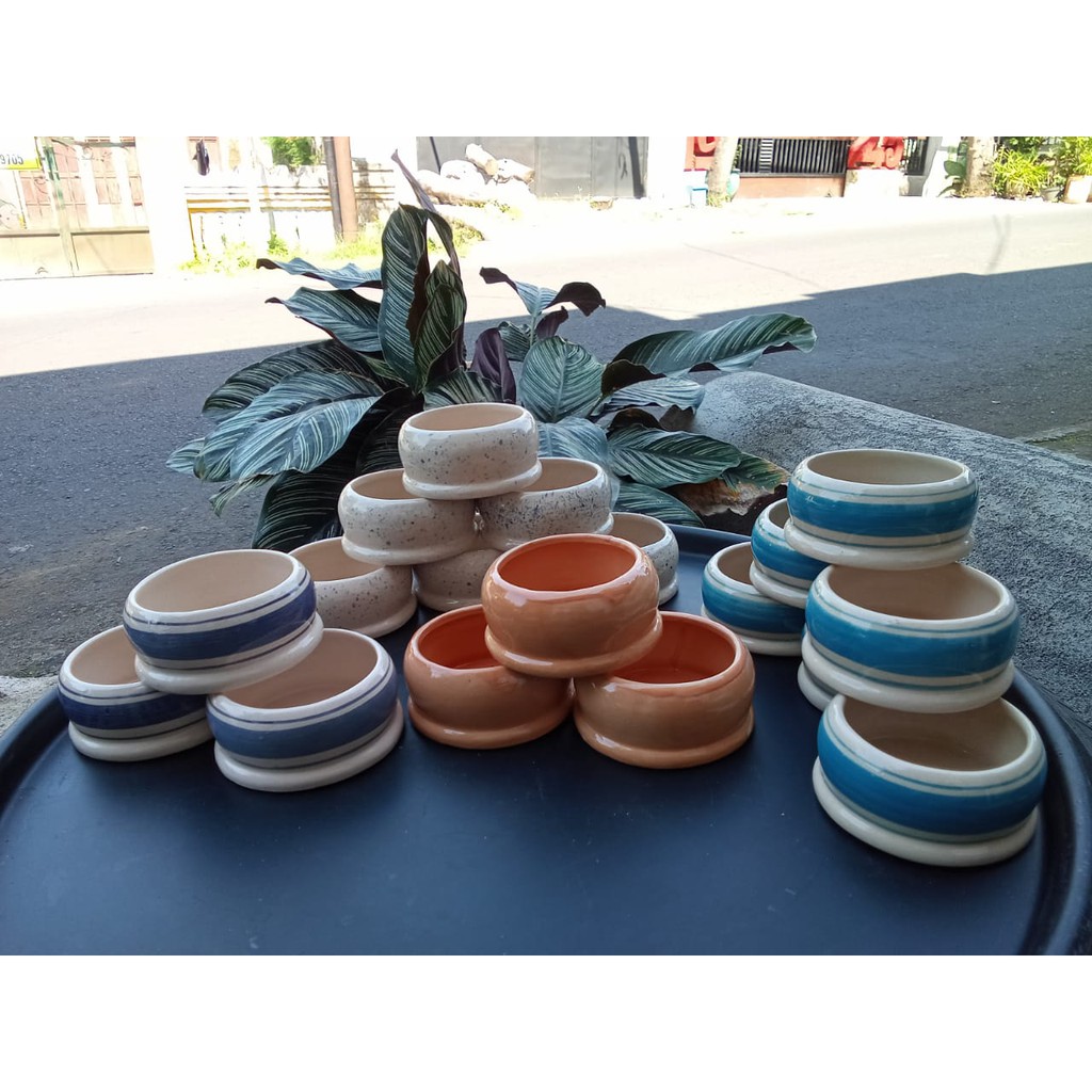 CEPUK MERPATI KERAMIK TEMPAT PAKAN MERPATI BAHAN KERAMIK  MANGKOK WADAH TEMPAT MAKAN MINUM BURUNG