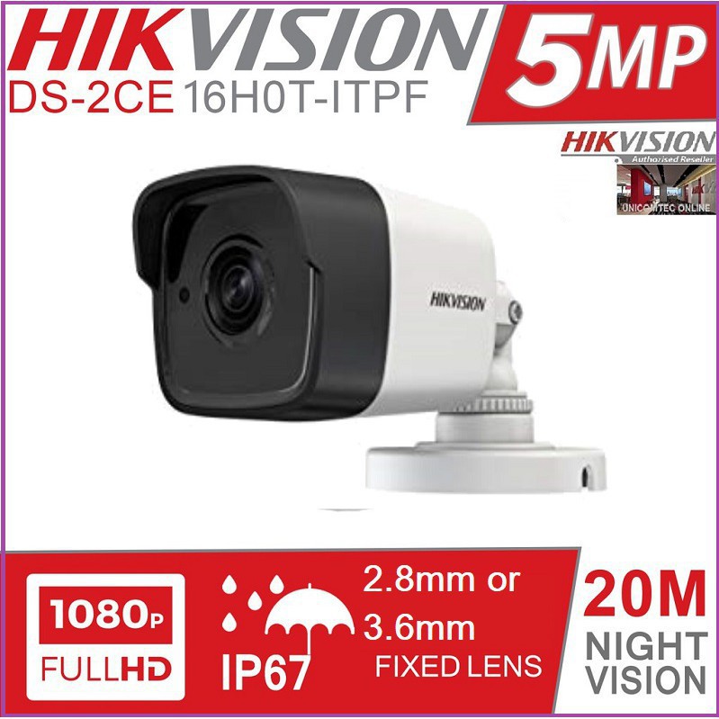 Kamera CCTV Outdoor Hikvision DS-2CE16H0T-ITPF 5MP