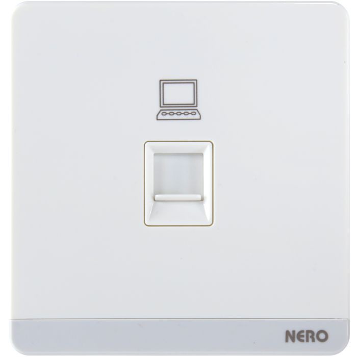 NERO Soket Data DECORA White Tanam Outlet Cat5e Warna Putih Modern