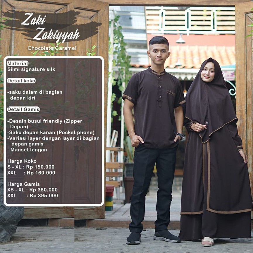 Gamis Couple Elegant Plum + Khimar