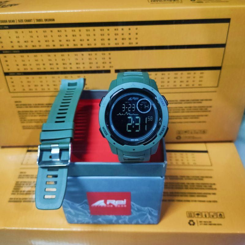 Jam Tangan Digital Pria Claudius Arei Outdoorgear Jam Tahan Air Original