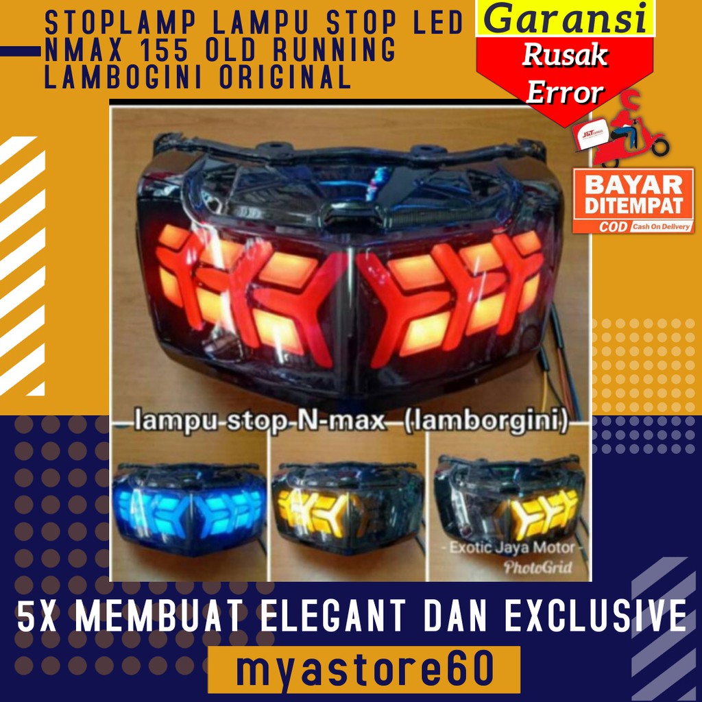 STOPLAMP LAMPU STOP LED NMAX 155 OLD RUNNING LAMBOGINI ORIGINAL AKSESORIS VARIASI YAMAHA NMAX