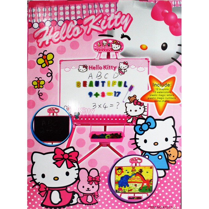 

Papan Tulis Tripod Hello Kitty, Papan terbuat dari besi , Papan magnet