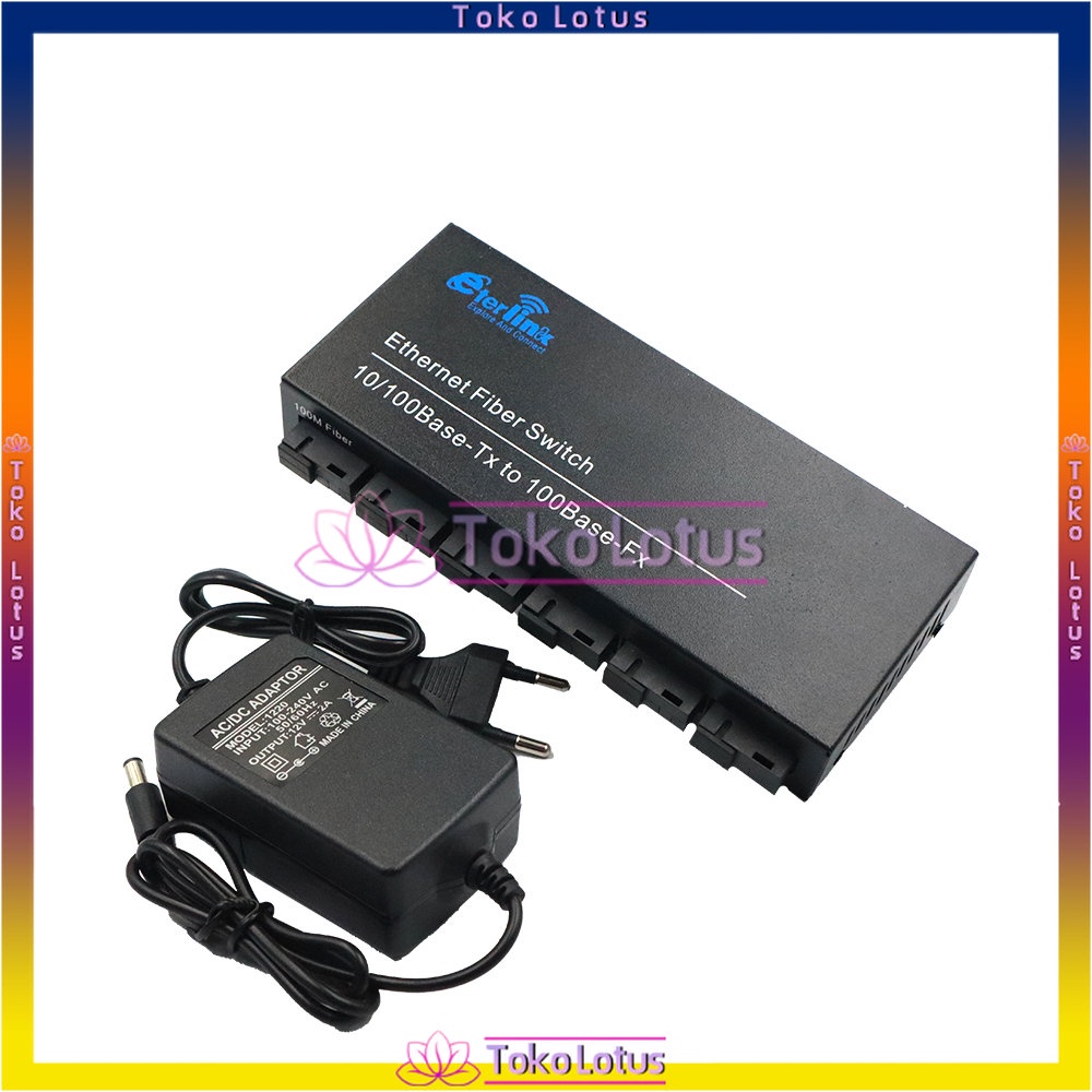 10 / 100M 2 RJ45 &amp; 6 SC Switch Ethernet Switch Converter Single Mode 25km