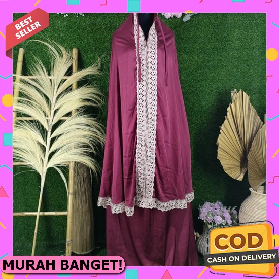 Rukuh Rukoh Ruko Mukena Songket Super ( Jumbo ) Bali Perlengkapan Baju Pakaian Sholat Shalat Wanita 