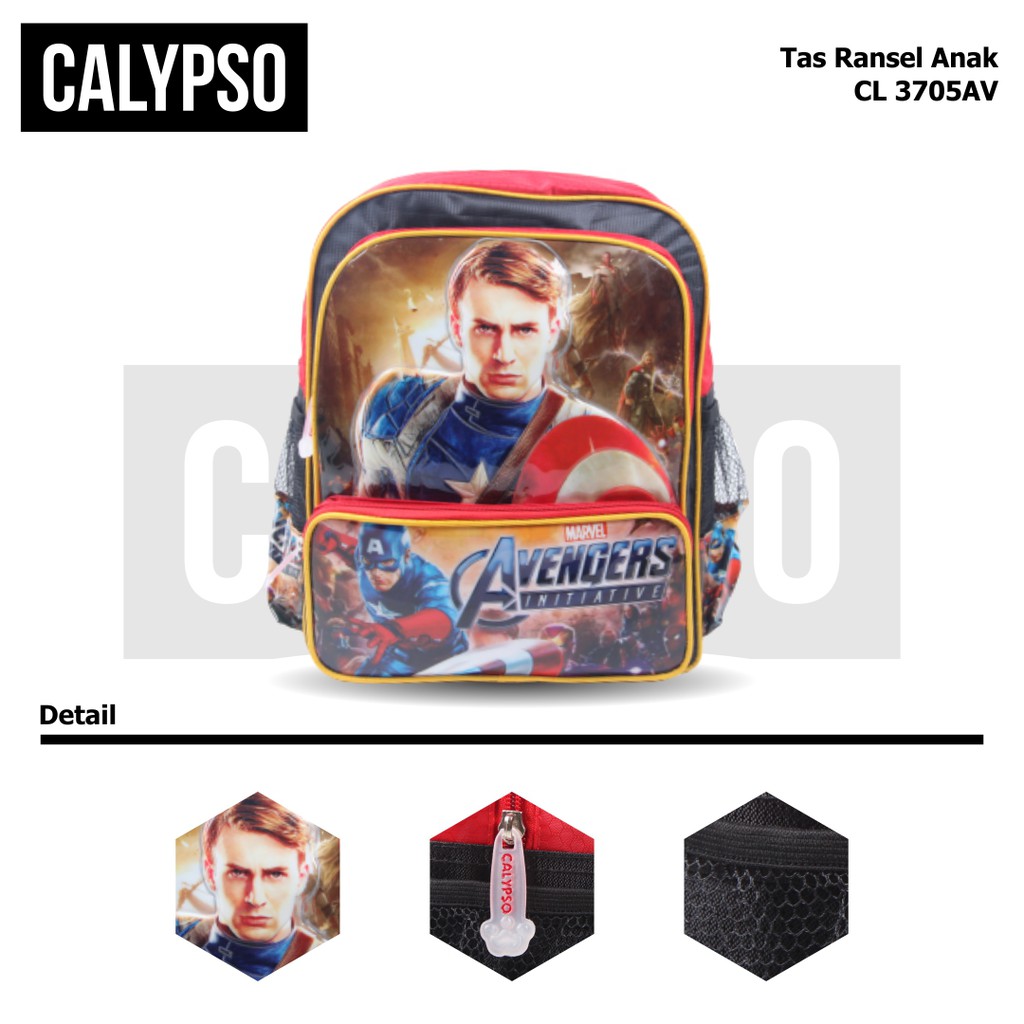 [KLIKTAS] Tas Sekolah Anak Laki TK Paud Kartun Calypso 3705 / Backpack Kartun Anak/Karakter Avangers