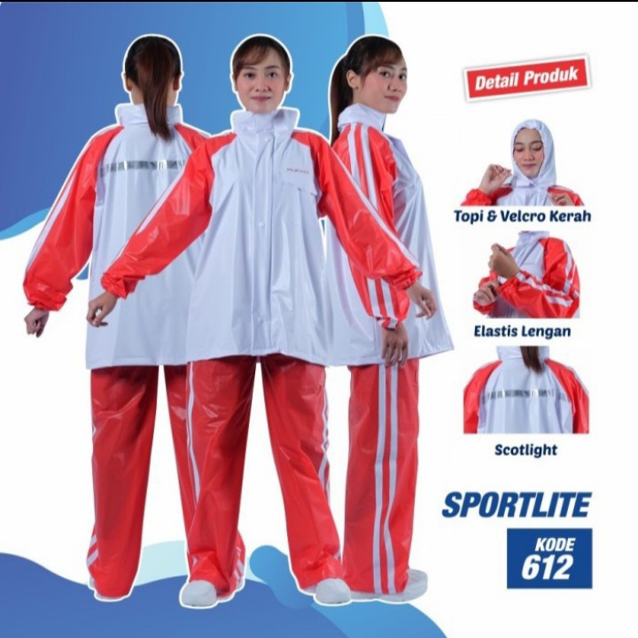 Jas Hujan Setelan Sportlite Plevia Type 612 Unisex Premium Berkualitas