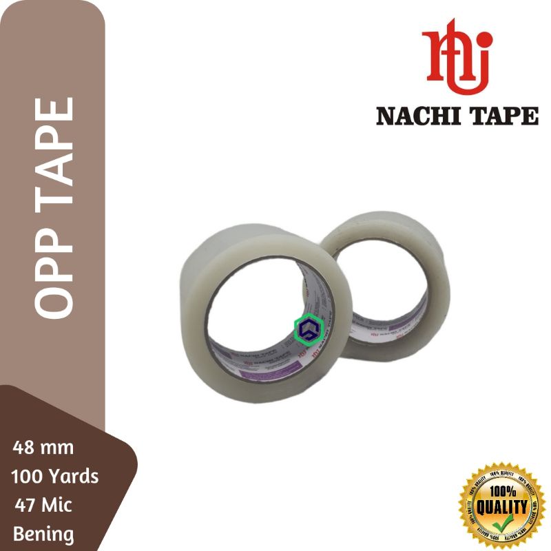 

Lakban Bening / Coklat 48 mm x 100 Yards Nachi Core Ungu - Bening