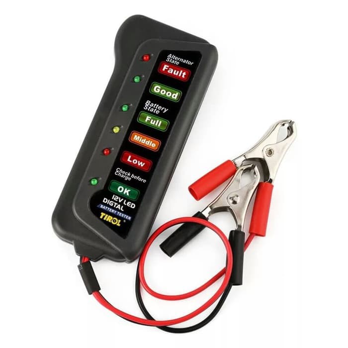 Alat Tester Aki Mobil Motor Led Tester Alternator Battery Test Accu