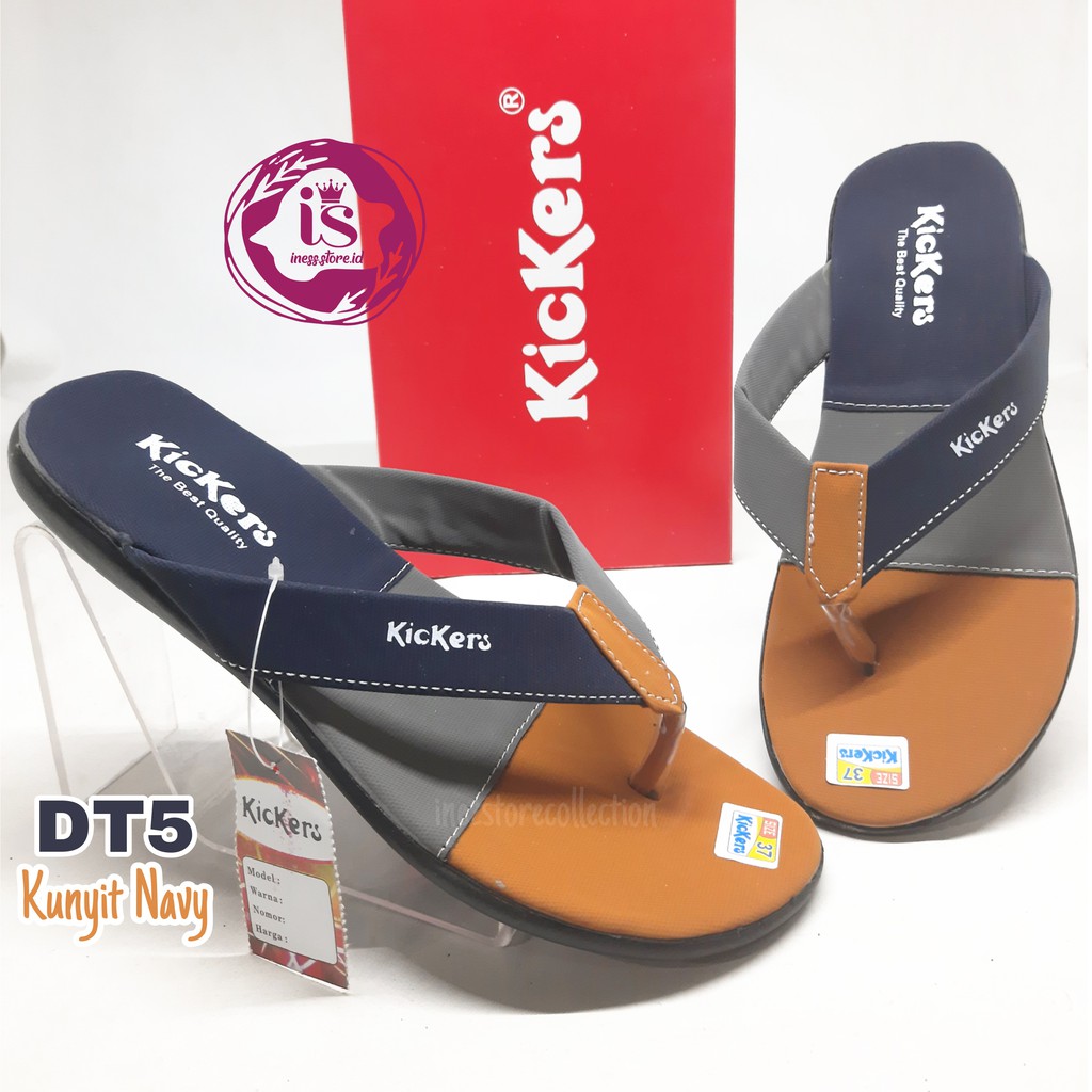 SENDAL JEPIT WANITA KICKERS DISTRO TERBARU DT5 MURAH GROSIR