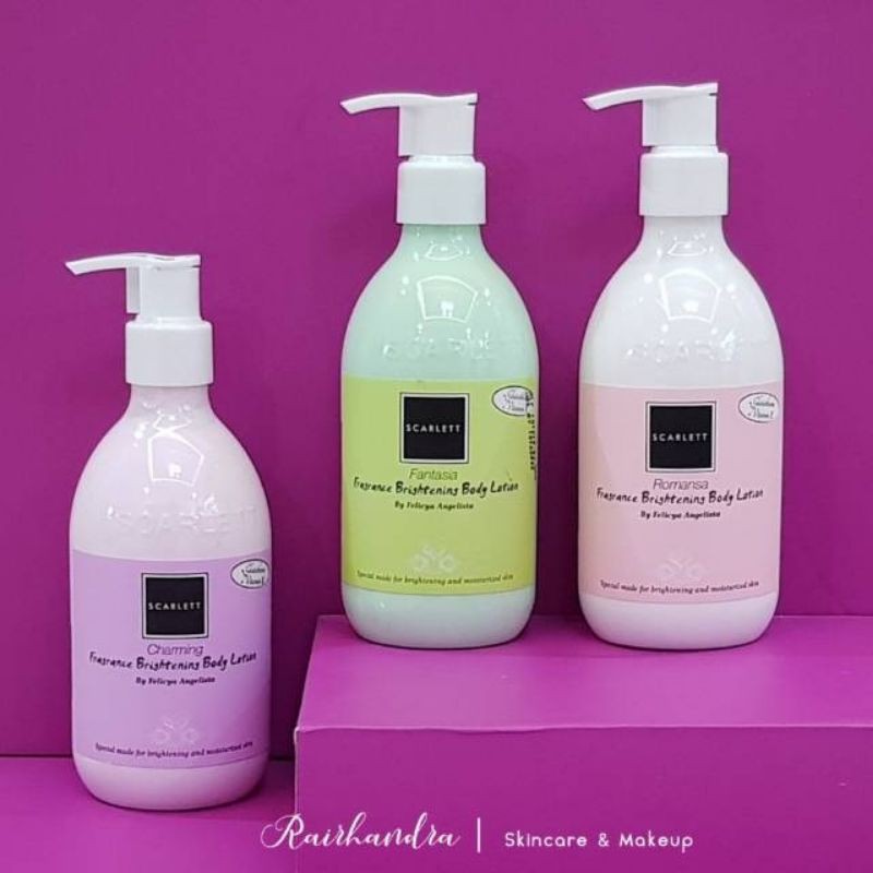 SCARLET  BODY LOTION 300 ML, HANDBODY SCARLET, Scarlett body lotion