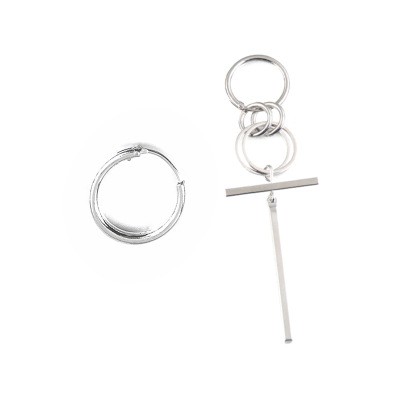 [Bayar Di Tempat]1 pair KPOP BTS bt21 Fashion Design Asymmetric Shape Drop Earrings Stud earring